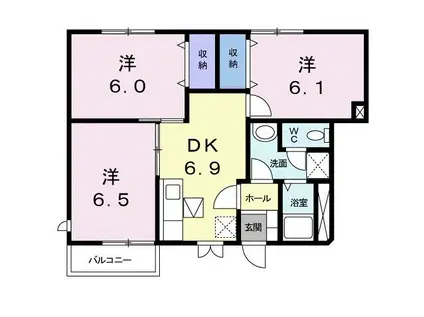 アーバンハイツ吹上(3DK/1階)の間取り写真