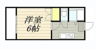 PLイースト梅満町(ワンルーム/2階)の間取り写真