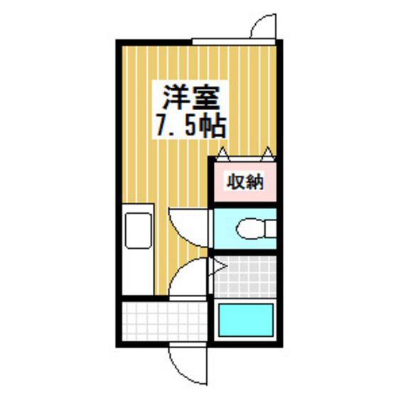 センチュリー22(ワンルーム/2階)の間取り写真