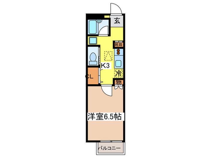 8XWAKO(1K/1階)の間取り写真