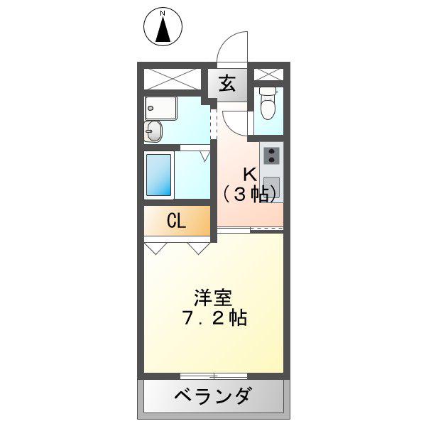 MARCHE一宮(1K/10階)の間取り写真