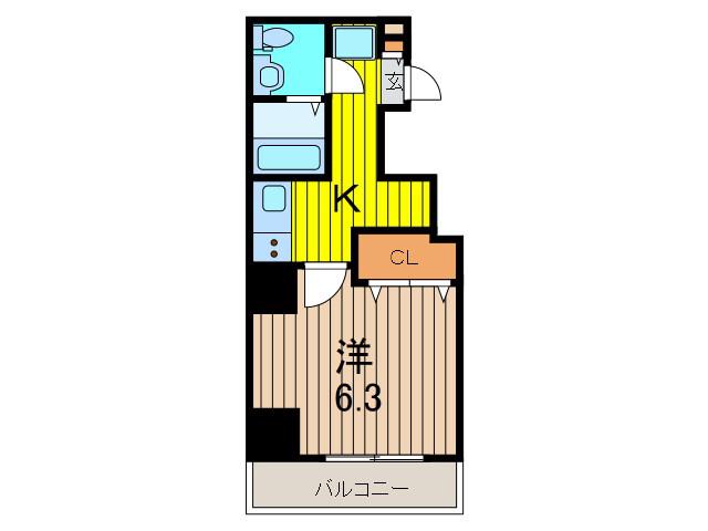 アルファコート蕨5(1K/1階)の間取り写真