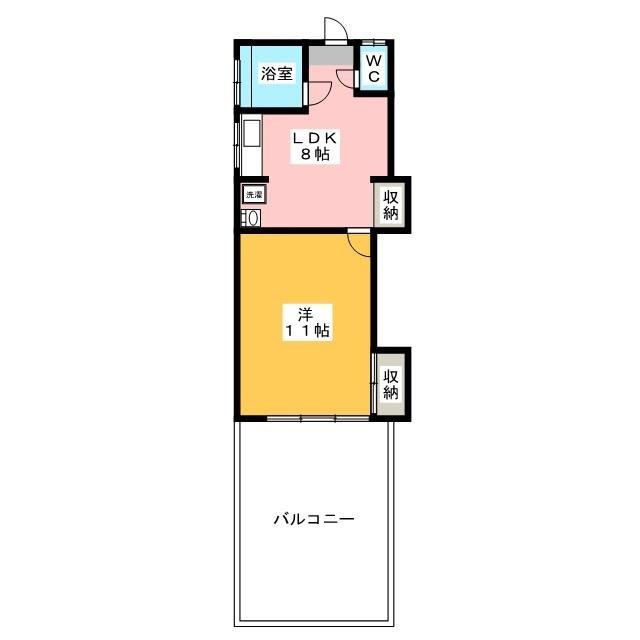 ウィスタリア常盤台B棟(1LDK/3階)の間取り写真