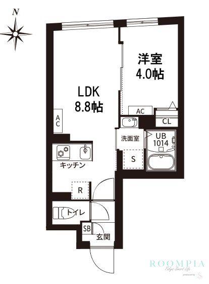 レピュア旗の台レジデンス(1LDK/3階)の間取り写真