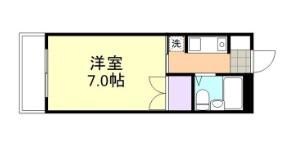 セキホウ倉敷(1K/2階)の間取り写真