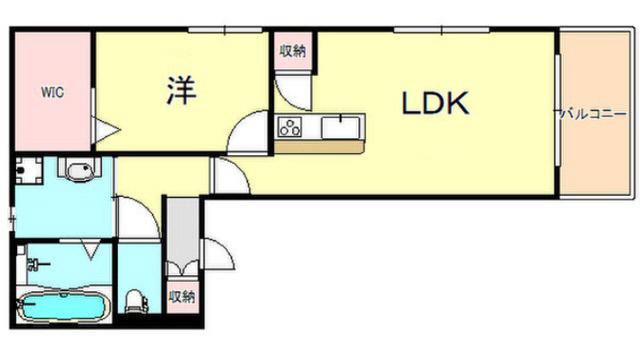 シャルマン グレイス(1LDK/1階)の間取り写真