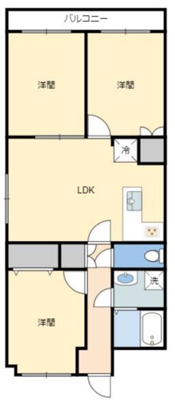 プレザント白金(3LDK/7階)の間取り写真