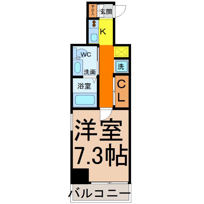 ライブコート千種(1K/15階)の間取り写真