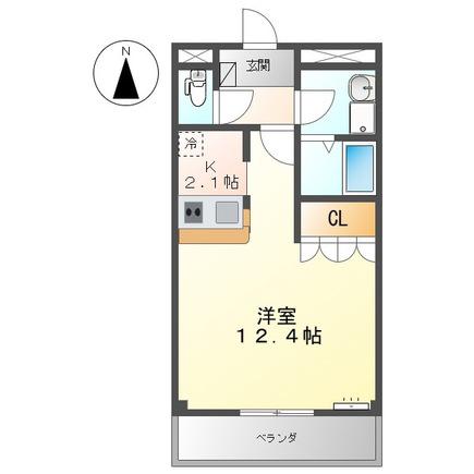 セイフティ・パレK(1K/2階)の間取り写真