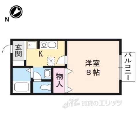 エストヴィラージュ2(1K/2階)の間取り写真