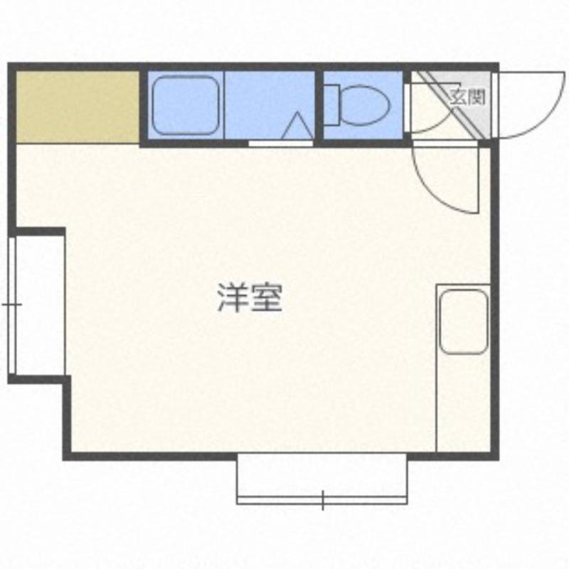 エステート六本木(ワンルーム/2階)の間取り写真
