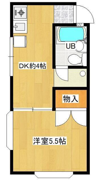 メゾン東大宮(1K/2階)の間取り写真