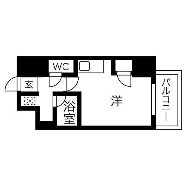 スクエア・アパートメント(ワンルーム/5階)の間取り写真