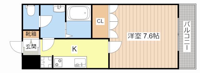 メゾンドラスリーズ(1K/2階)の間取り写真