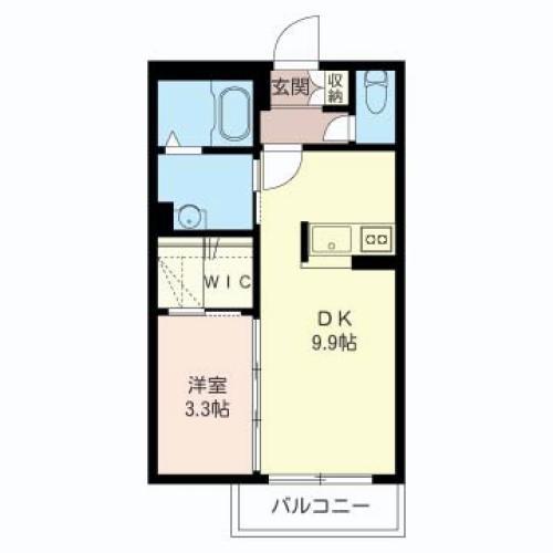 セントルーガ西青木(1LDK/2階)の間取り写真