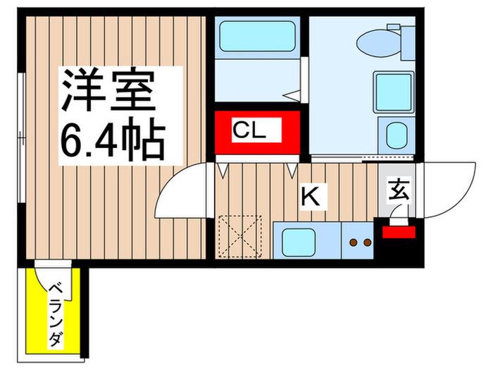 ガーデンパレス幕張本郷(1K/3階)の間取り写真