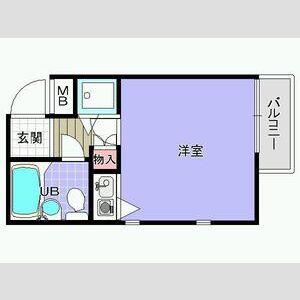 シャルマンフジ久米田参番館(1K/1階)の間取り写真