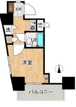 ライオンズマンション千葉東(1K/1階)の間取り写真