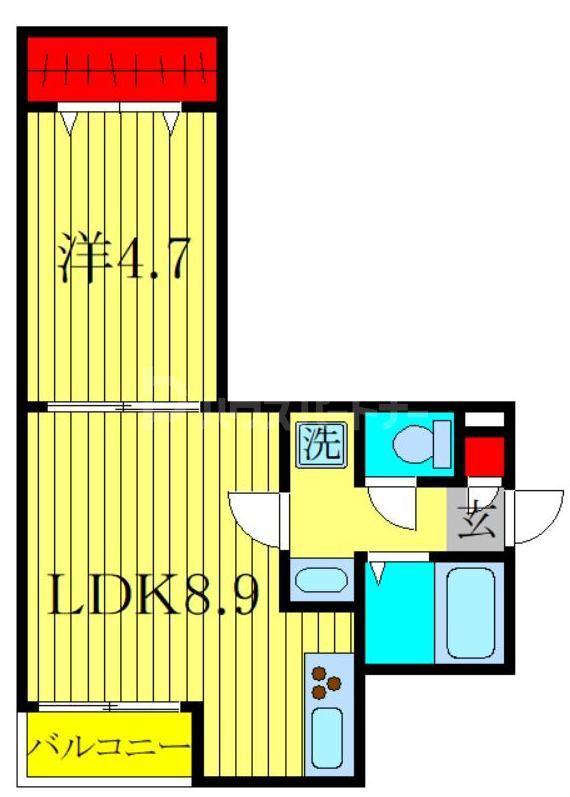 PARK EZE 柏(1LDK/2階)の間取り写真