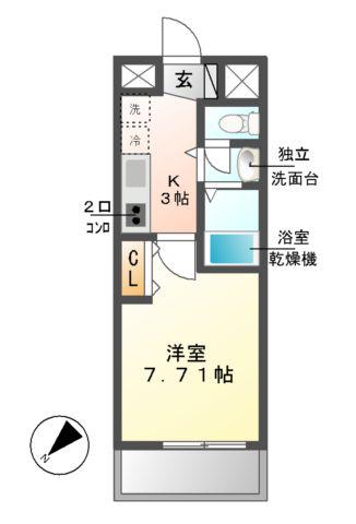 アルフィーレ新栄(1K/3階)の間取り写真