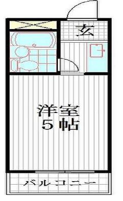 パールシティ中野(ワンルーム/1階)の間取り写真