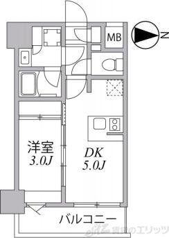 SYFORME住吉(1DK/2階)の間取り写真