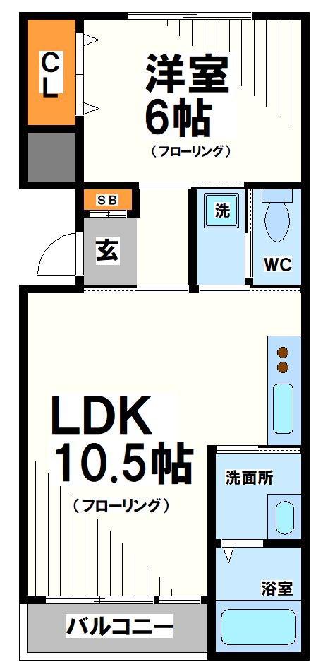 BAMBOO HOUSE(1LDK/2階)の間取り写真