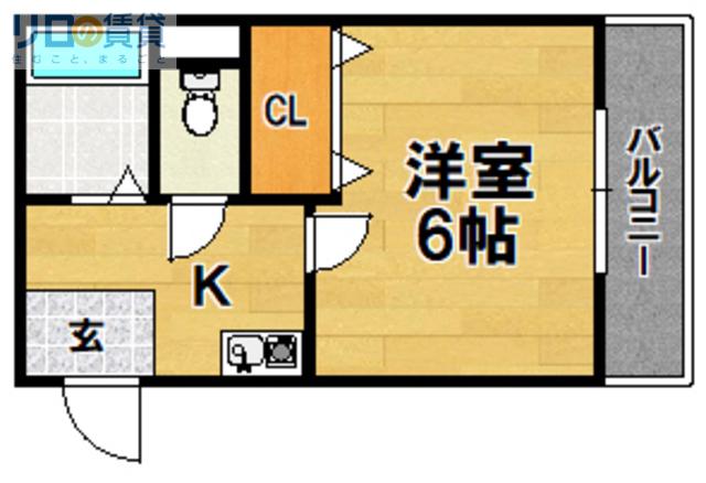 フェリシダ(1K/4階)の間取り写真