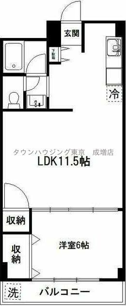 サアラ成増(1LDK/4階)の間取り写真
