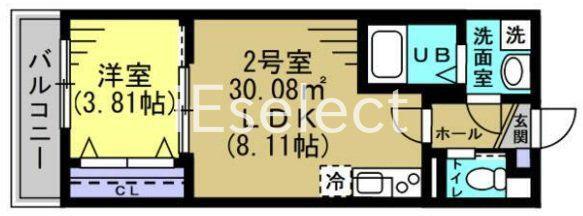 DOMU FELICITAS勝田台(1LDK/1階)の間取り写真