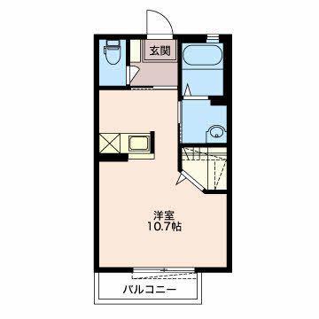 セレーノ-A(ワンルーム/1階)の間取り写真