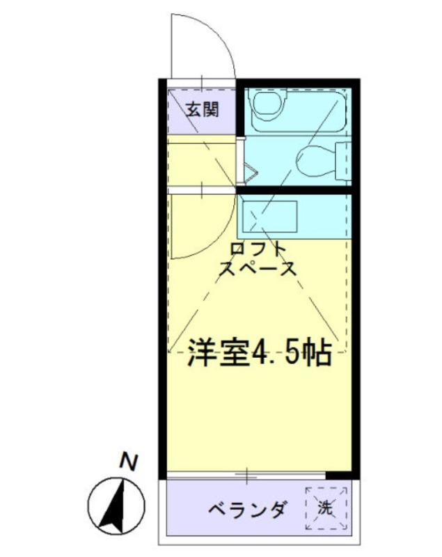 アレックス椿(1K/1階)の間取り写真