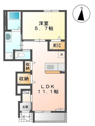 利便性良好の好立地物件(1LDK/1階)の間取り写真