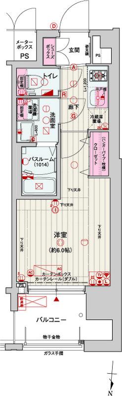 レオンコンフォート梅田北(1K/10階)の間取り写真