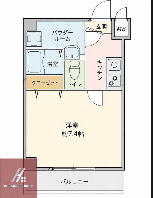 アレーズ南通(1K/5階)の間取り写真