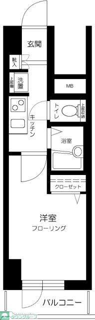 ステージファースト恵比寿(1K/3階)の間取り写真