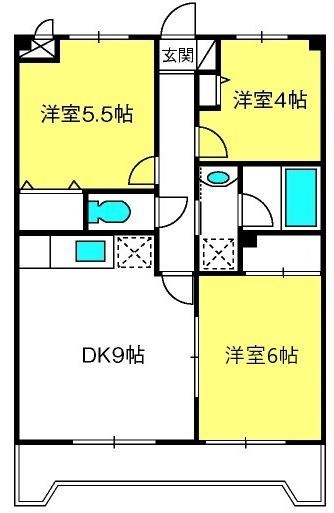 グランパレスNSK(3DK/3階)の間取り写真