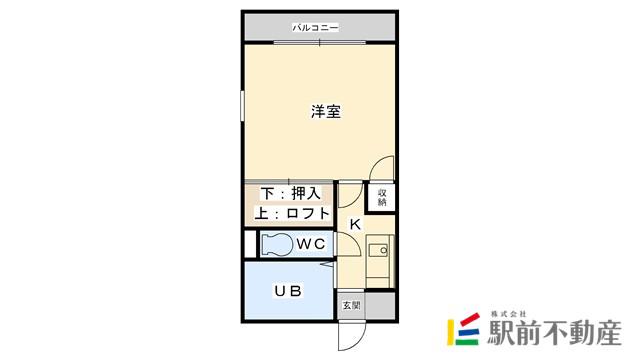 メゾンブランセ(1K/6階)の間取り写真