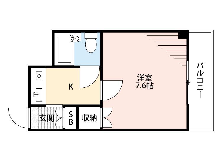 マンションコメット(1K/3階)の間取り写真