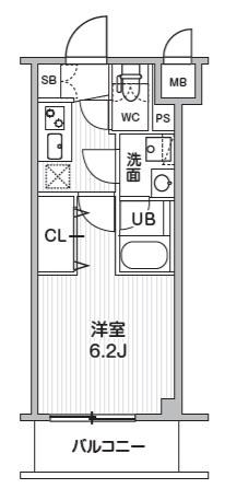 S-RESIDENCE横濱磯子ALIZE(1K/1階)の間取り写真
