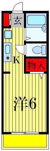 リファレンス胡録台(1K/1階)の間取り写真