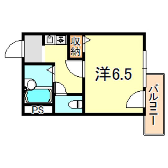 シーサイドマンション(ワンルーム/5階)の間取り写真