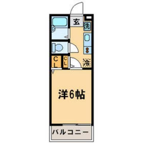 ティアラ梶ヶ谷弐番館(1K/2階)の間取り写真