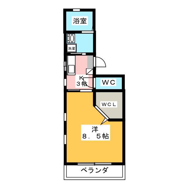 SUN RISE(1K/1階)の間取り写真