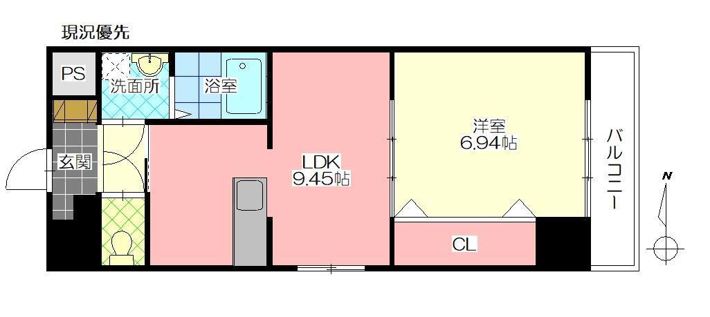 トレステーラDUVA(1LDK/6階)の間取り写真