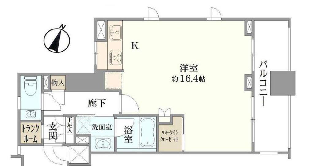 ステージグランデ新川(ワンルーム/6階)の間取り写真