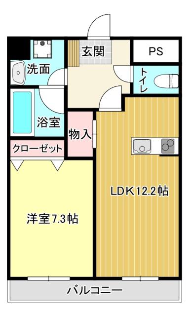 MAHALO HAL(1LDK/3階)の間取り写真