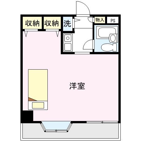 クイーンズアカデミア(ワンルーム/7階)の間取り写真