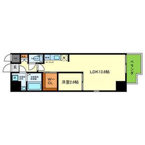ONLYONE池田新町(1LDK/6階)の間取り写真