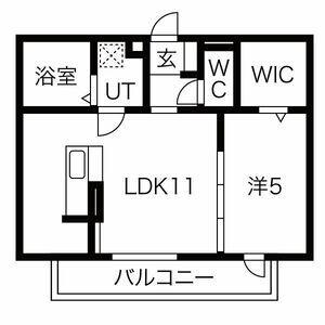 SMILE HERAT II(1LDK/1階)の間取り写真
